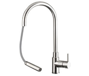 Zecca Stainless Steel Pull Out Sink Mixer