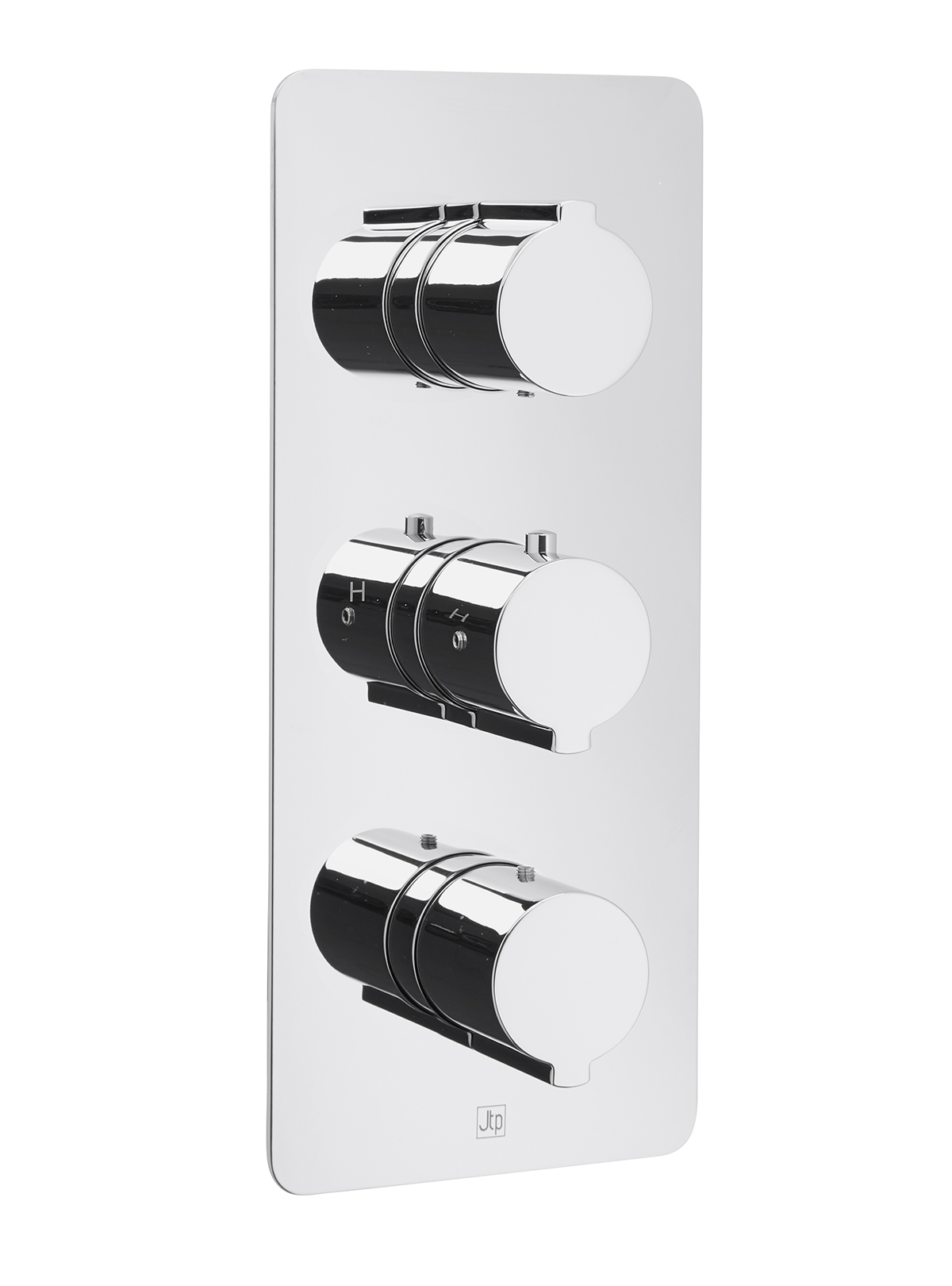 Curve Thermostatic Concealed 3 Outlet Shower Valve, Vertical