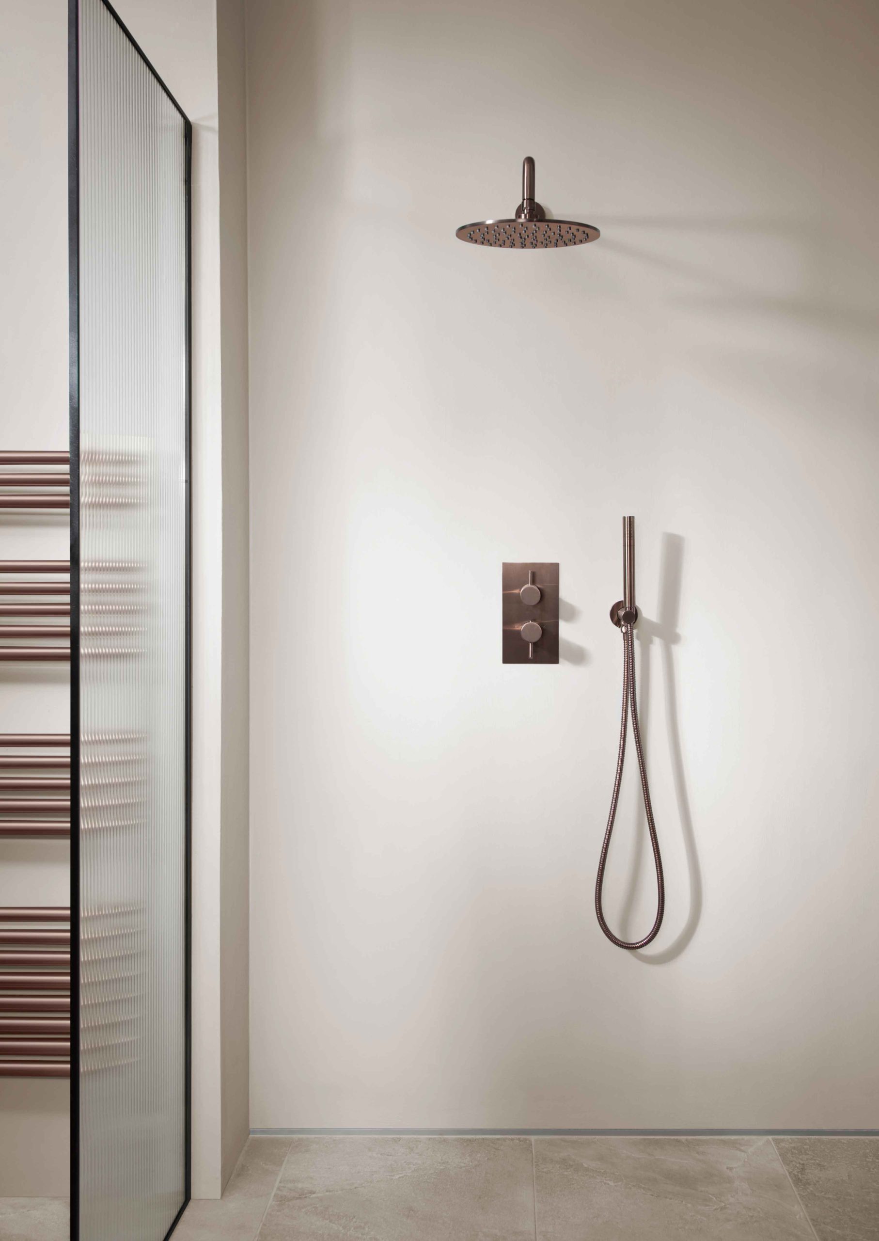 VOS Round Water Outlet with Holder Plastic Hose Slim Hand Shower - Image 2
