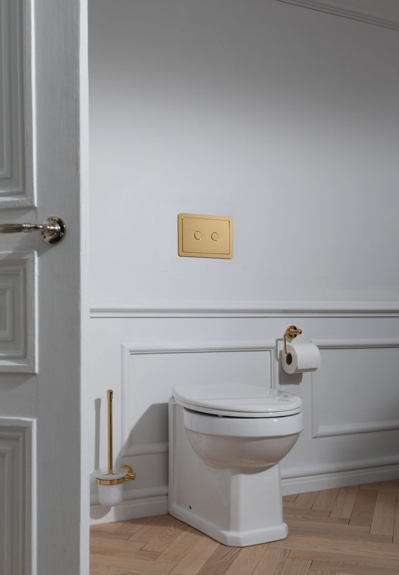 Grosvenor Nickel  Metal Pneumatic Flush Plate - Image 2