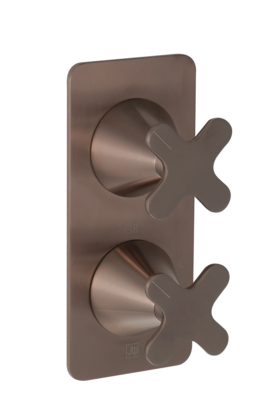 Thermostatic concealed 2 outlet shower valve (both handles included)