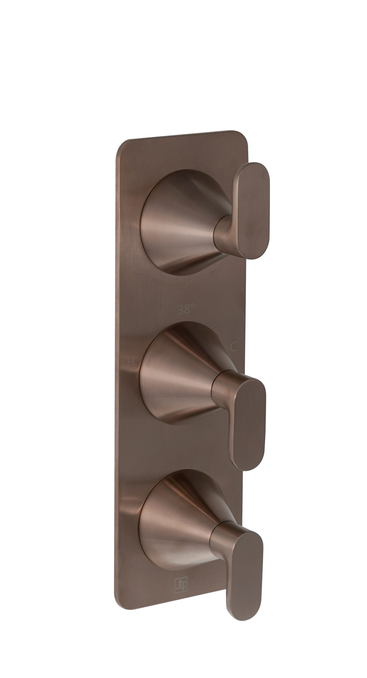 Thermostatic concealed 3 outlet shower valve (both handles included) - Image 2