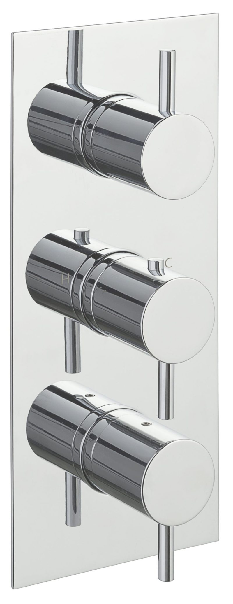Florence Thermostatic Concealed 3 Outlet Shower Valve, Vertical