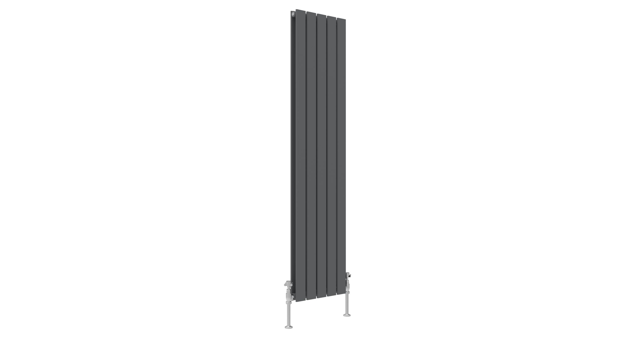 ENZO ANTHRACITE FLAT DOUBLE ROOM RADIATOR VERTICAL 1600X376