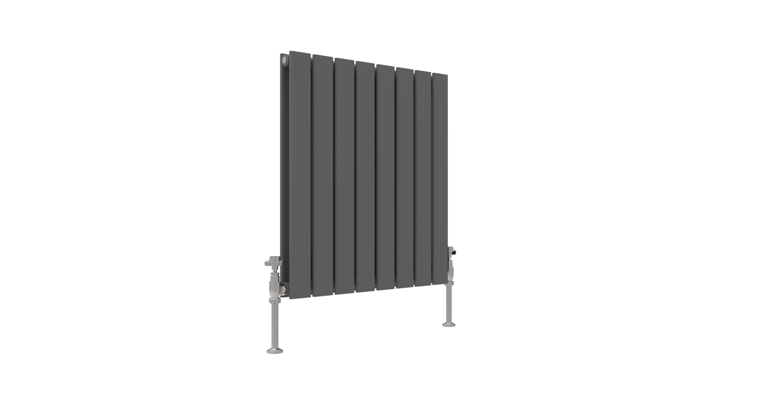 ENZO ANTHRACITE FLAT DOUBLE ROOM RADIATOR HORIZONTAL 600X604