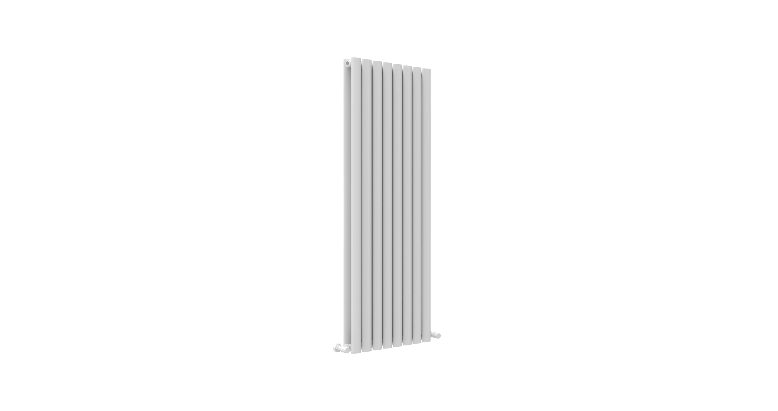 PRIMO WHITE OVAL DOUBLE ROOM RADIATOR VERTICAL 1600X480