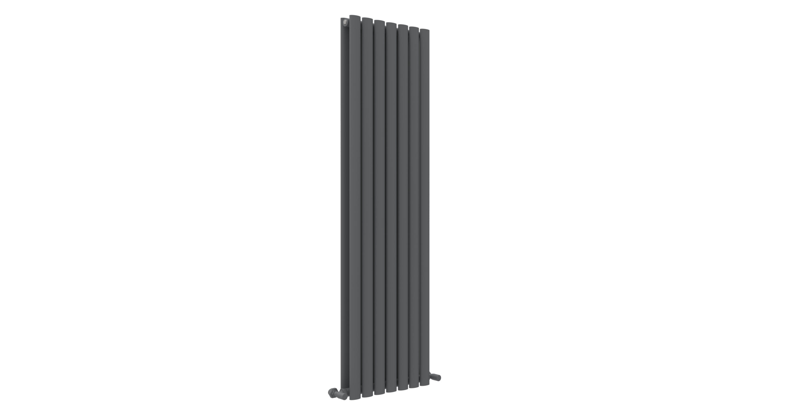 PRIMO ANTHRACITE OVAL DOUBLE ROOM RADIATOR VERTICAL 1800X420