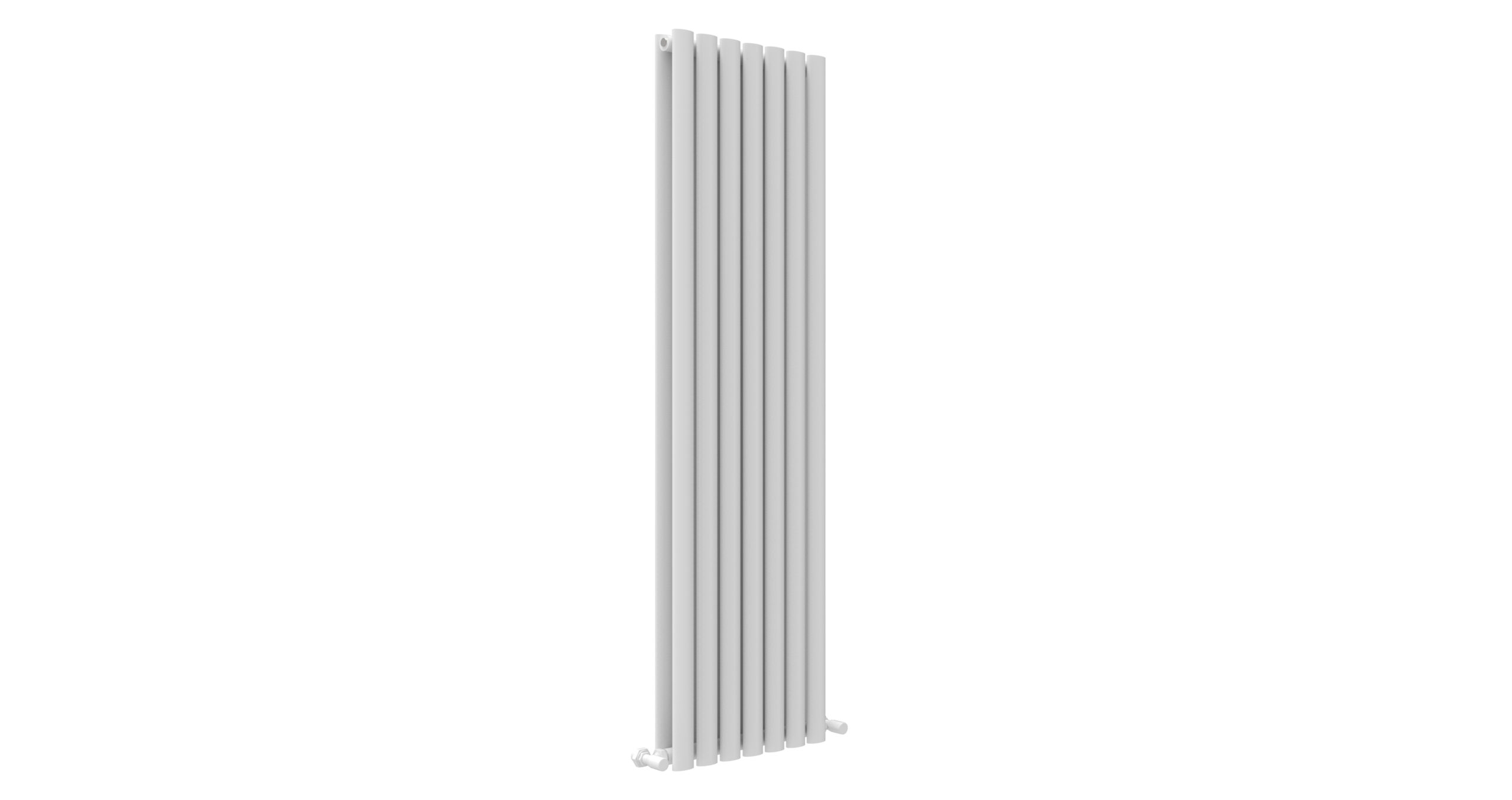 PRIMO WHITE OVAL DOUBLE ROOM RADIATOR VERTICAL 1800X420