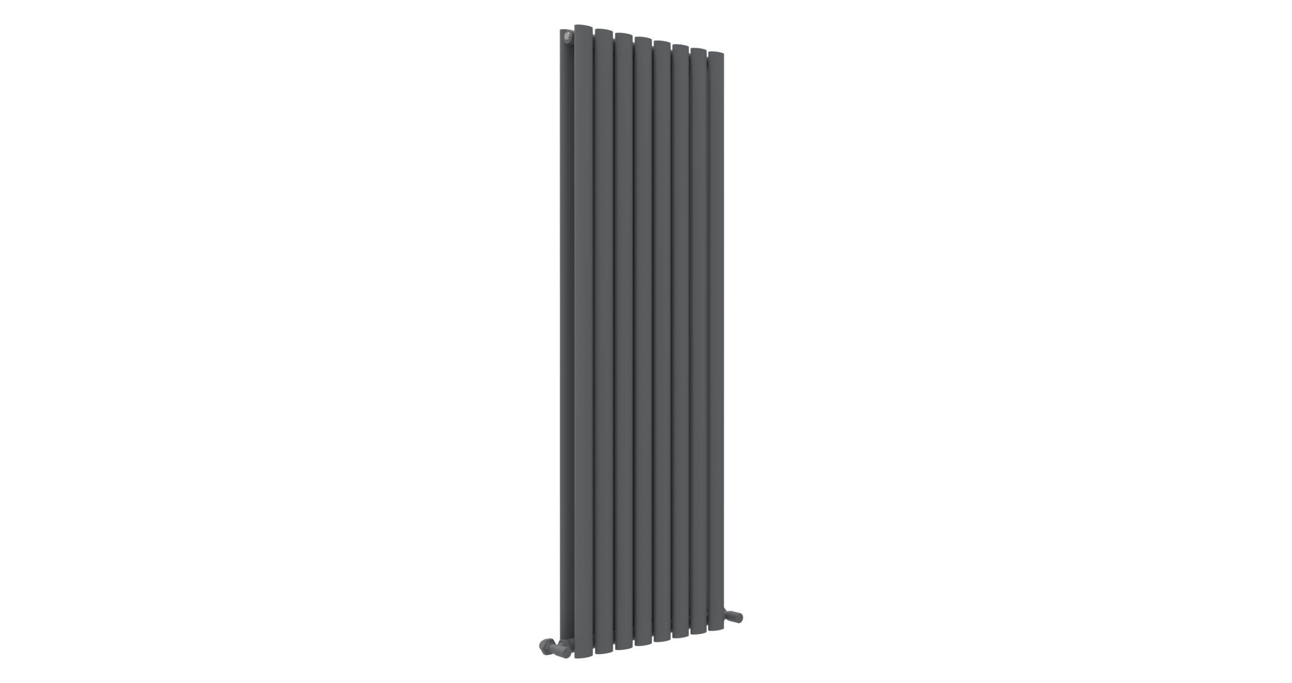 PRIMO ANTHRACITE OVAL DOUBLE ROOM RADIATOR VERTICAL 1800X480