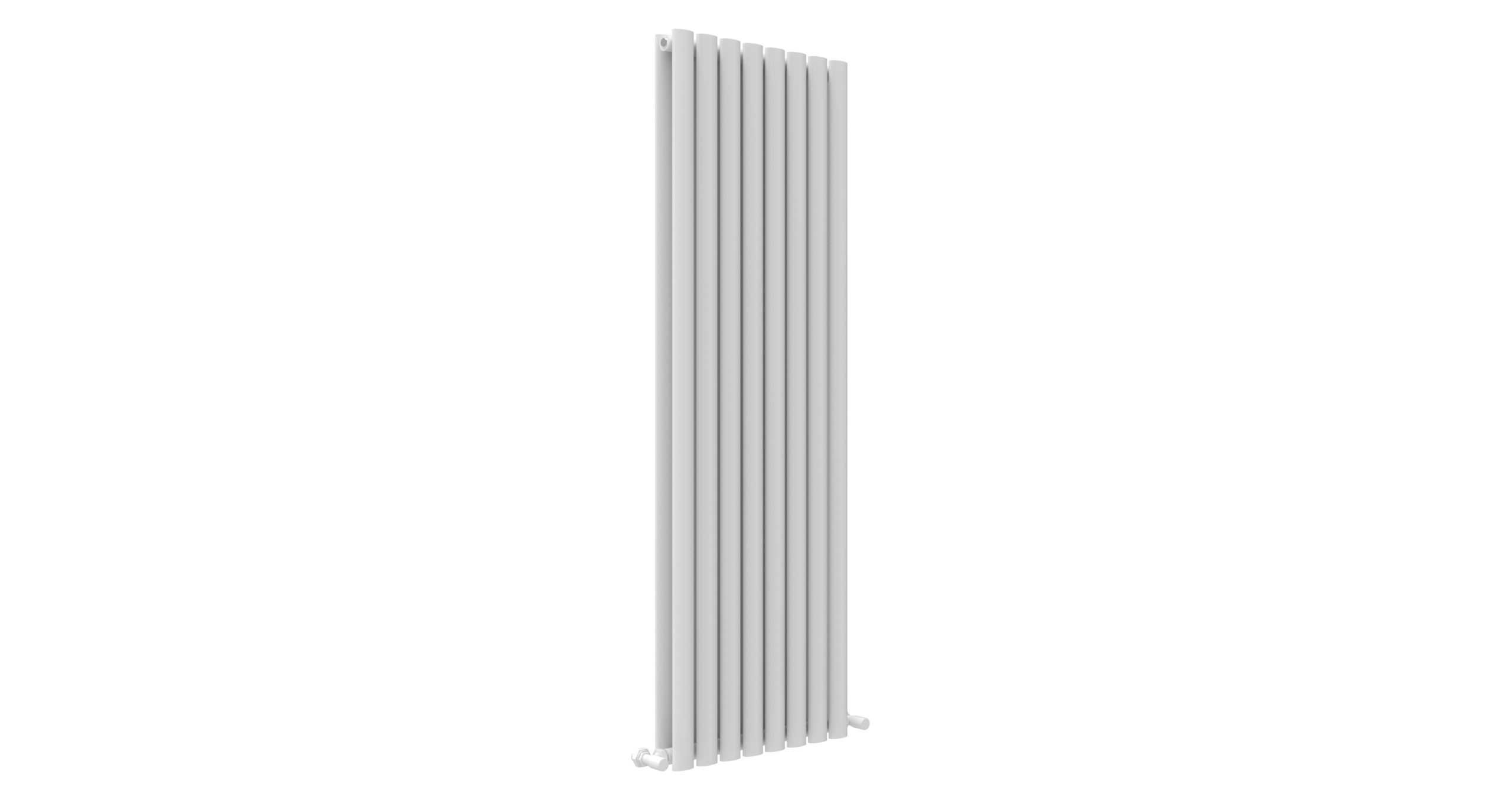PRIMO WHITE OVAL DOUBLE ROOM RADIATOR VERTICAL 1800X480