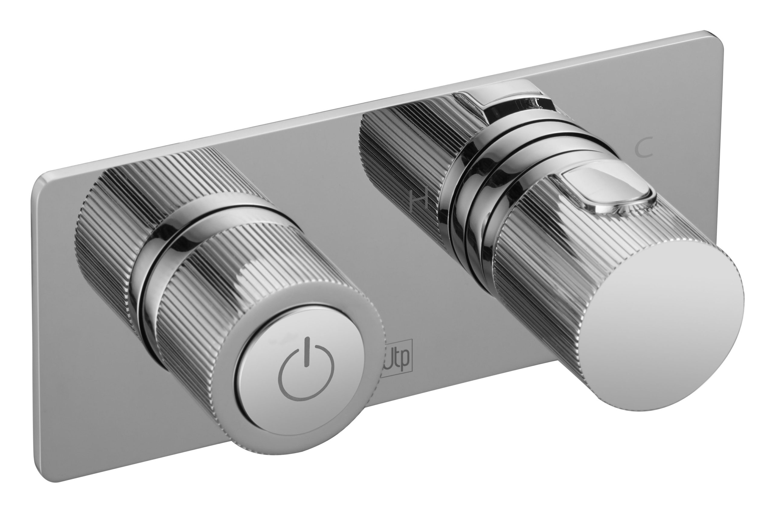 Thermostatic concealed push button 2 outlet shower valve