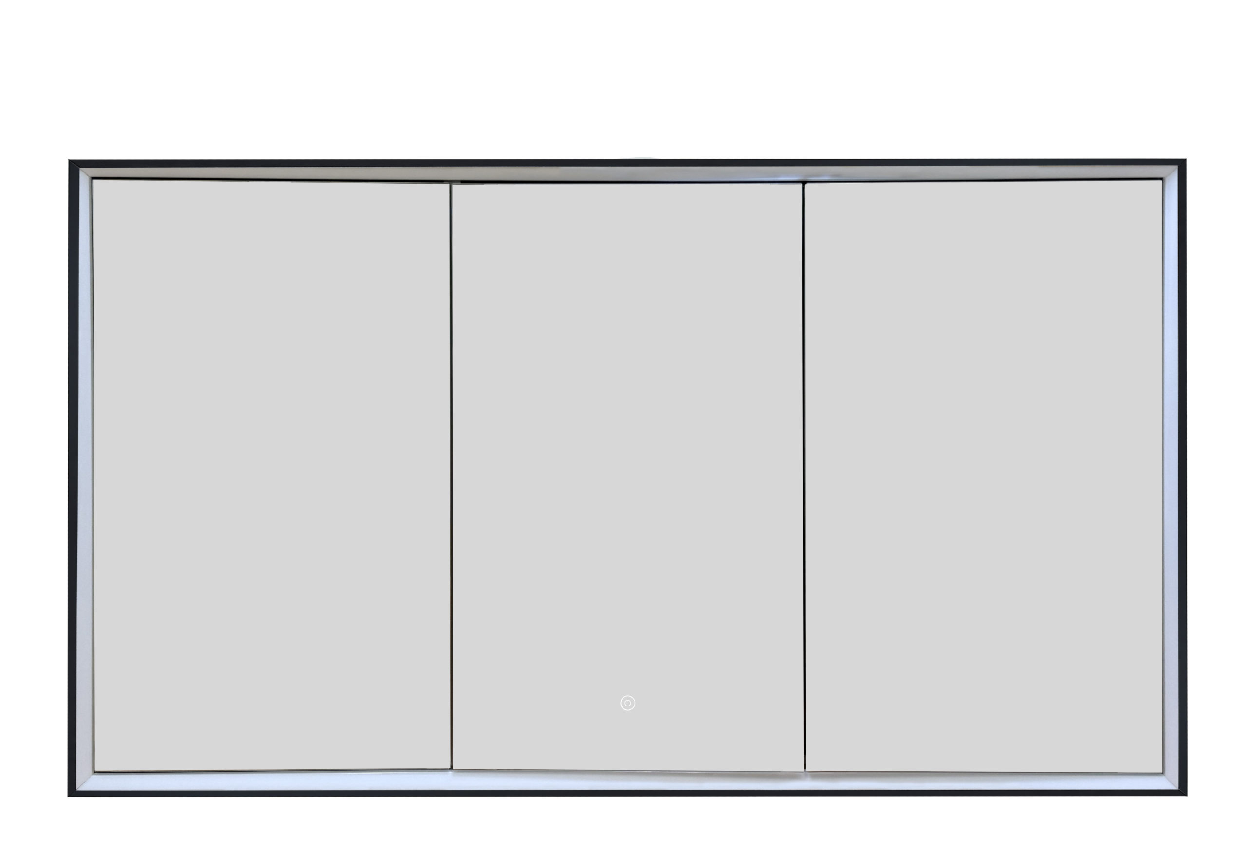 Luca Recessed Mirror Cabinet Matt Black