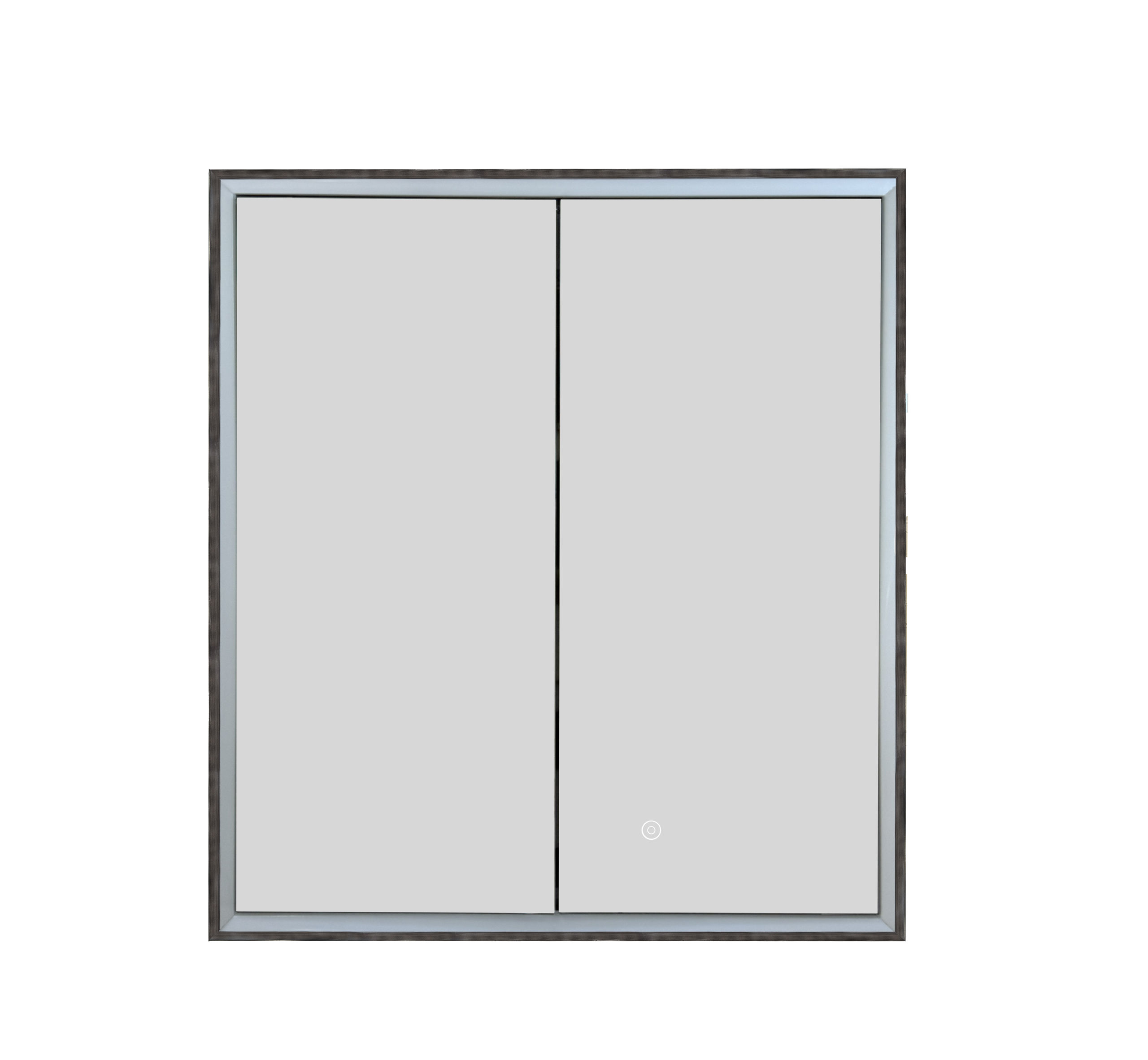 Luca Recessed Mirror Cabinet Brushed Black