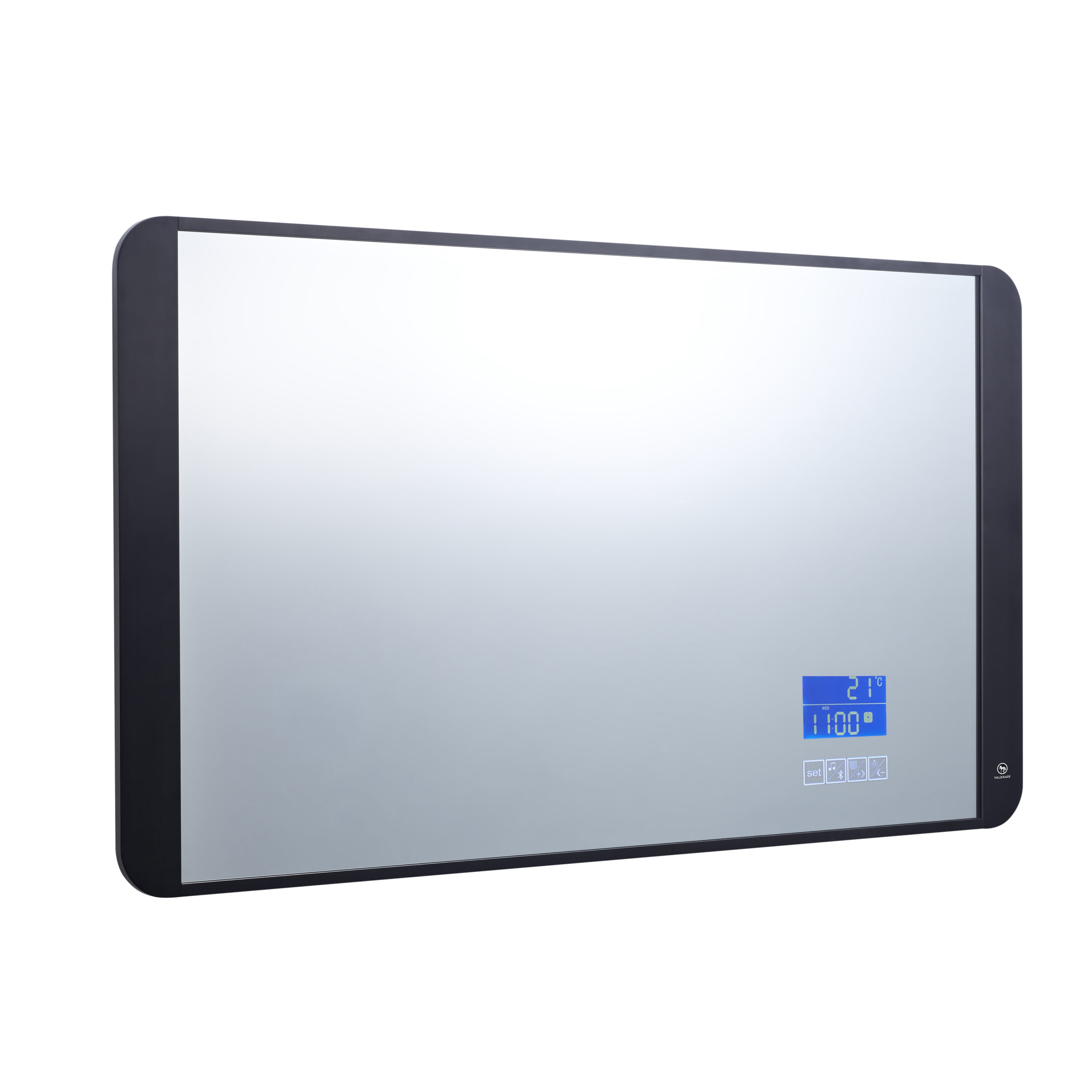 Digital Matt Black Mirror LED and Bluetooth