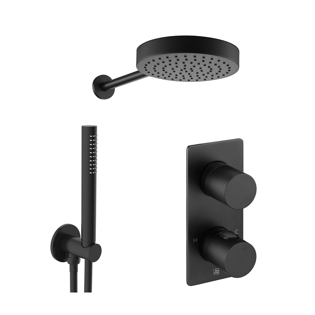Evo Shower Combination 2 Outlet Matt Black