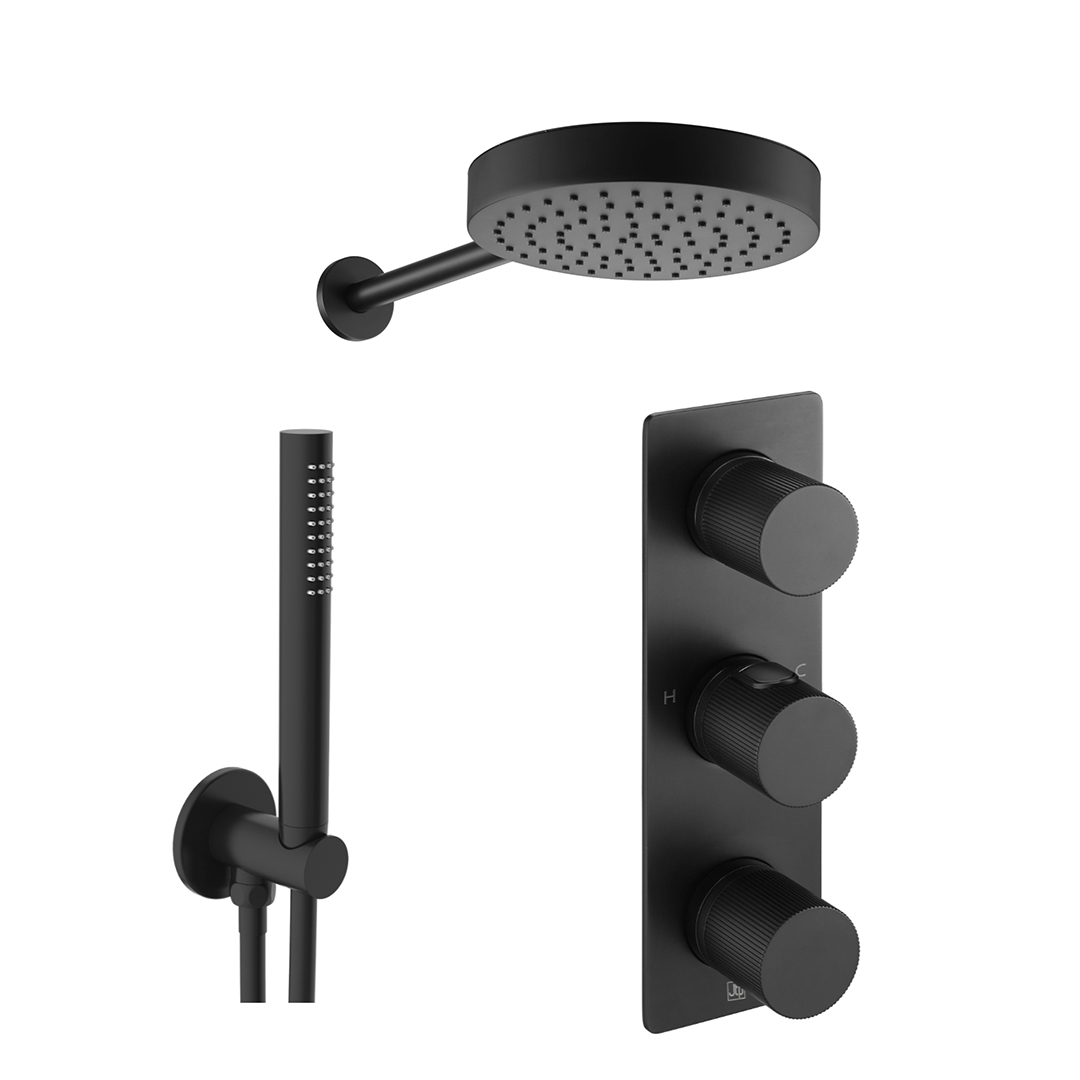 Evo  Shower Combination 2 Outlet Matt Black