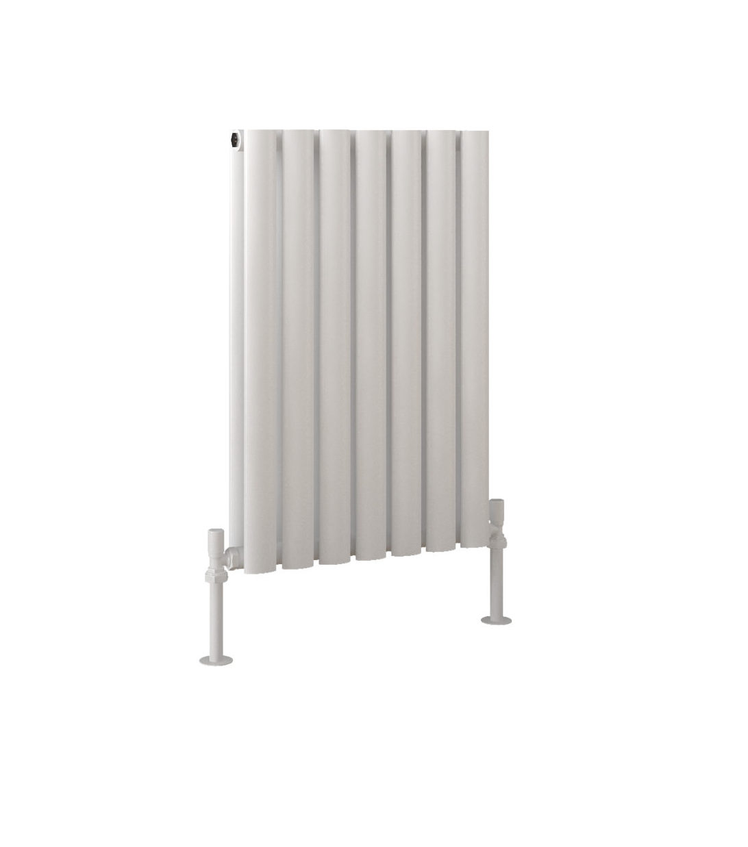PRIMO WHITE OVAL DOUBLE ROOM RADIATOR HORIZONTAL 600X420