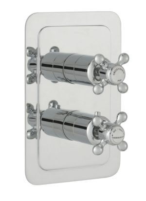 Grosvenor Cross Thermostatic 2 Outlet Shower Valve